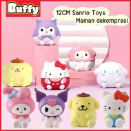 [Duffy Toys] 12CM Sanrio Toys/ Sanrio Cute Viral Squishy Toys/Sanrio Soft Decompression Toys/Kuromi HelloKitty Melody Press Rebound Toys
