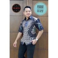 KEMEJA KATUN Wisanggeni Lapis Batik Shirt For Men Cotton Sogan Solo Batik Shirt For Men Short Sleeve