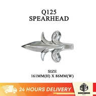 Stainless Steel SUS304 STAINLESS STEEL SPEARHEAD Q125 Door Gate Flower Accessories Pagar Pintu Besi 