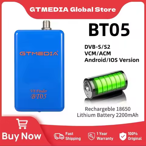 GTMEDIA V8 Finder BT05 Digital Satellite Finder DVB-S/S2 1080P Better Than Satlink Ws-6933 6906 6916