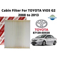 Cabin Filter Toyota VIOS G2 2008 to 2013 (87139-0D030-87139-0N010 and 87319-30040)