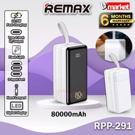 Remax RPP-291 80000mAh Powerbank Outdoor Camping Power Bank RPP-566 22.5W Fast Charging Power Bank