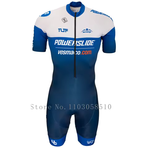 Powerslide Men Skates Suit Pro Speed Inline Roller Skate Skinsuit Fast Skating Jumpsuit Cycling swim