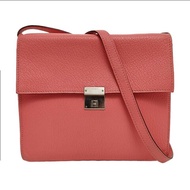 HERMÈS Clic 16奶昔粉Chèvre Mysore山羊皮 斜背包銀色五金 D刻