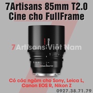 NIKON 7artisans 85mm T2.0 Lens - Lens Cine Spectrum For: Sony FE, Leica L, Canon R And Niko Z