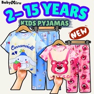 BABYMIRU Baju Tidur Budak Perempuan Lelaki Pyjamas Kids Girl Boy Pajamas Kids Nightwear Sleepwear