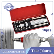 Isi 16 Obeng Ketok Impact Screwdriver Set Dengan Kotak Besi Impact