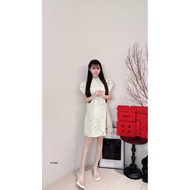 古风立领金丝旗袍套装 Vintage Stand Collar Gold Thread Qipao Cheongsam Set A71461