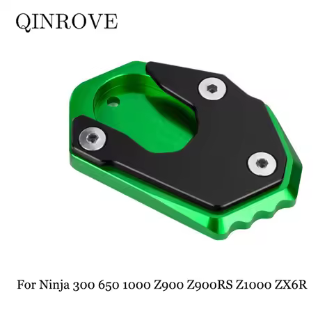 For Kawasaki Ninja 300 650 1000 Z900 Z900RS Z1000 ZX6R Motorcycle Kickstand Enlarge Pad Aluminum All