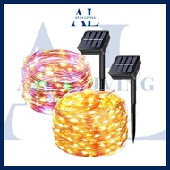 🔷ATAS🔷 Copper Outdoor Lampu Raya Solar Fairy Light 12M 100LED 22M 200LED String Lamps Garden Decorat