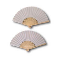 PLAIN WHITE PAPER FAN PAPER FAN/ FAN SOUVENIR/ BALI SOUVENIR/