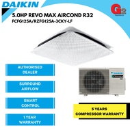 DAIKIN 5.0HP PREMIUM CASSETTE REVO MAX [INVERTER] FCFG125A/RZFG125A-3CKY-LF (READY STOCK)-DAIKIN WARRANTY MALAYSIA