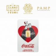 TURBO [1GM] PAMP Coca-Cola® Love Gold Bar 9999Gold