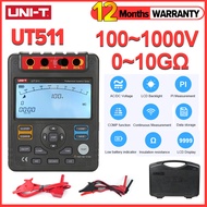 【สหรัฐอเมริกา Stock 】 UNI-T UT511 1000V 10Gohm ดิจิตอลที่ทดสอบความต้านทานฉนวน Megohmmeter Low Ohm Oh