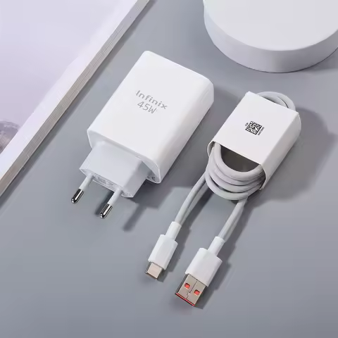Infinix 45W Charger EU Plug Quick Charge Power Wall Adapter For Zero 30 Ultra Note 40 30 11 Pro Hot 