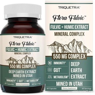 Flora Fulvic | Fulvic Acid + Humic Acid Complex – 550 mg |Mined in Utah, Prehistoric Deep Earth Extr