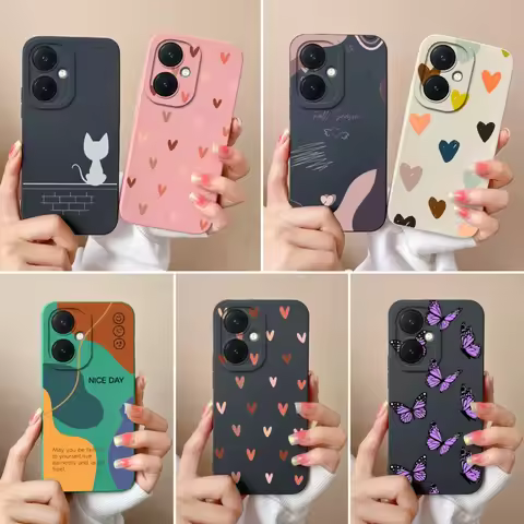 For Vivo Y27 4G 5G Case New Design Soft Smooth Liquid Silicone Camera Protection Phone Back Cover Fo