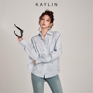Áo sơ mi KAYLIN form Basic chất vải kate sọc mềm phong cách BST Hè 2025 - A11T5