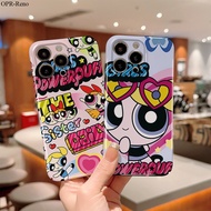 OPPO Reno 8 8T 8Z 7Z 7 6 5 4Z Pro 5G 4G For Phone Case Hard Casing Cartoon The Powerpuff Girls Full Cover Shockproof Cases