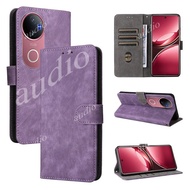 Vivo V50 Pro 5G 2025 Flip Leather Phone Case For VivoV50 Pro Vivo V50Pro 5G 2025 Desktop Bracket Cas