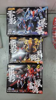 中古已開封 萬代 超合金魂 忍者戰士飛影 GX-54 飛影 & 黑獅子 GX-55 飛影 ＆ 鳳雷鷹 GX-56 零影 ＆ 爆龍 全套3種