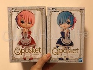 $500@set，日版 qposket 從零開始的異世界生活 re zero starting life in another world 鬼族少女 q posket 鬼族 雷姆 ram 拉姆 rem