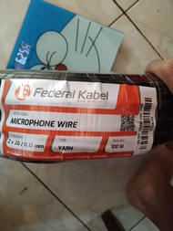 kabel mic federal stereo 1rol 100m hitam