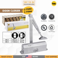 YALE Door Closer C-77EN2/C-77EN4 40kg/80kg Fire Rated Door Closer (Silver) Penutup Pintu 闭门器