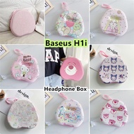 【In Stock】For Baseus H1i Headphone Case Cartoon Simple Headset Storage Bag EVA Earpads Casing Box