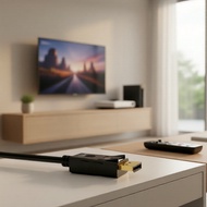 4K DP to HDMI 1.8M Cable for PC Laptop Monitor  Kabel 4K DP ke HDMI 1.8M untuk PC Laptop Monitor