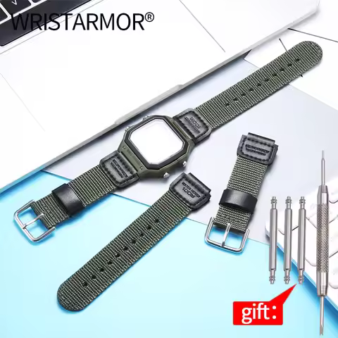 Nylon Strap for CASIO Band 18mm AE-1000W AE1200 PRG270 W-S200H W-800H W-216H W-735H AEQ-110W SGW-300