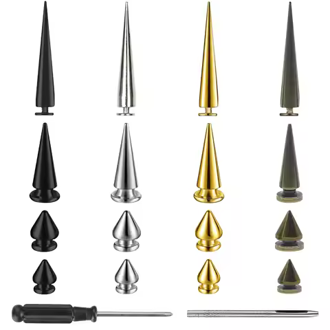 20/60pcs Spikes Punk Rivet,Gold Silver Black Bronze Cone Studs And Spike Cloth Rivets for Clothes Sh