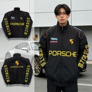 F1 Porsche Racing Jacket Embroidery Black Motorcycle Windbreaker Jeket Malaysia Bomber Lelaki Jaket