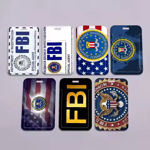 Classic Federal Agency F-Fbi Work Card With Lanyard ID Work Card Holder Bags Case Cover Identity Bus