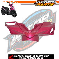 Cover Body Depan Honda Beat Fi New Esp 2016-2019 Pink ( Batok Depan Tameng Depan Spakbor Depan ) Bod