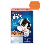 Purina Felix Salmon Gravy in Jelly For Adult Cat 85g