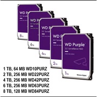 WD Purple HDD 1TB/2TB/4TB/6TB/8TB Surveillanc Hard Disk Drive Cache 3.5 Inch