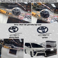 toyota voxy 80 R80 2014-2021 car logo emblem frame carbon fiber pnp accessories skhongauto