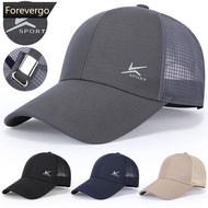 FOREVERGO Men's Breathable Mesh Baseball Cap Adjustable Outdoor UV Protection Sun Hat Sports Casual 
