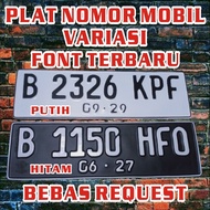 SAMSAT STANDARD CAR NUMBER PLATE | RAISED LOGO | New Fonts & Old Fonts