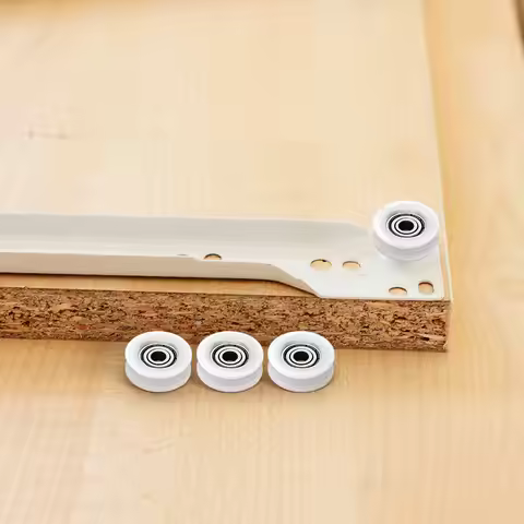 4Pcs Nylon U Groove Pulley White Bearing Rollers Smooth Sliding Door Window Drawer Hardware Quiet Wh