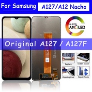 6.5"original Lcd For Samsung Galaxy A12 Nacho Sm-a127f A127 A12s Lcd With Frame Display Touch S