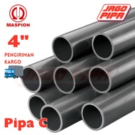 Maspion Pipa Abu C 4 Inch PVC 4 Meter Paralon 4" ABU