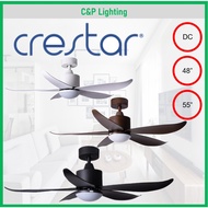 [Installation Promo] Crestar Value Air 48" / 55" 5 Blades Ceiling Fan with 3 Tone LED Light and Remo