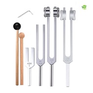 4Pcs Tuning Fork Set(128Hz,  136.1Hz, MI 528Hz, 4096Hz),for Healing Chakra,Sound Therapy,Reliever St