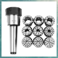 (OAKF) 10Pcs ER32 Spring Collets Set 2/4/6/8/10/12/16/18/20mm + MT3 M12 ER32 Collet Chuck Morse Tape