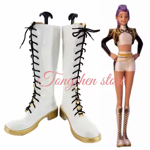 Zoey Mira Rumi Boots Black Golden Idol Movie Cosplay for Girls Party Role Playing Performance Shoes
