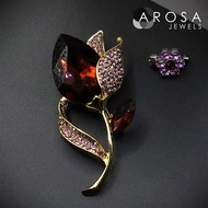 AROSA JEWELS Flora Series 2-in-1 set brooch kerongsang A9-08 (6.0cm x 3.1cm)