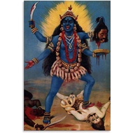 Kali Asura Raja Ravi Varma Poster Hinduism Poster Bedroom Decor Sports Landscape Office Room Decor G