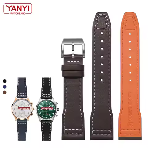 Genuine Leather Watch Strap Cowhide for IWC Pilot Portuguese Portofino IW328201 band 20mm 21mm 22mm 